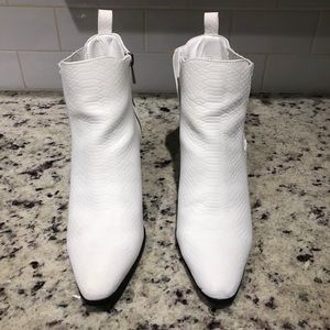 Just Fab White Booties